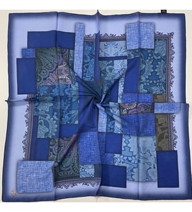 Geometrik Desen Elegante Seri Eşarp Eşarp Askısı İle Birlikte 100x100 cm Laciver