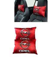 Opel Logolu Kırmızı Araç Seyahat Boyun Yastığı 2’li Set – Konforlu ve Şık