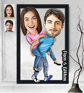 Kişiye Özel 3D  Ahşap Tablo Sevgililer Günü Hediyesi 30x40 -4