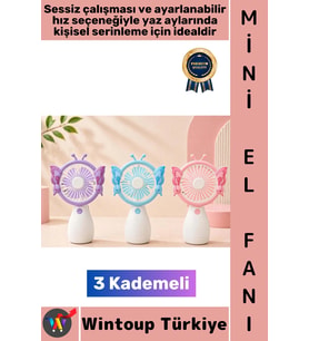 #Vantilatör Kompakt Taşınabilir Hafif Sessiz Çalışma Ev Ofis Seyahat Yaz Serinleme Sevimli Şık Tasar