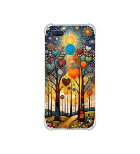 PrintiFy Oppo A5s ile Uyumlu Düşlerin Dansı Serisi Yıldız Yolculuğu Tasarımlı Uv Baskılı Köşe Korumalı Antişok Kılıf