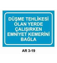 İŞ GÜVENLİĞİ UYARI LEVHASI 1 ADET PVC 21 X 29CM
