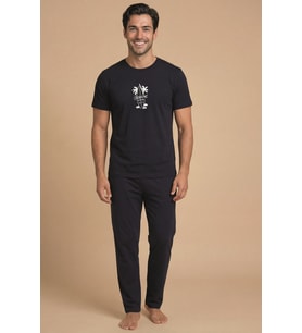 Mirano 8109 Penye Erkek Yazlık Kısa Kollu Cepli Pijama Takımı