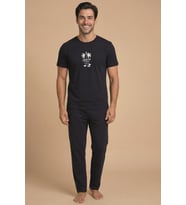 Mirano 8109 Penye Erkek Yazlık Kısa Kollu Cepli Pijama Takımı