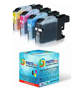 Photo Print® Brother LC77xL LC1240-LC1280 4 Renk Set Muadil Kartuş/ MFC-J5910 / MFC-J6510 / MFC-J6710 / MFC-J6910 (Çok Renkli)