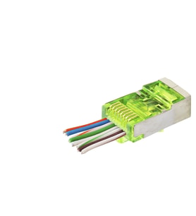 Cat6E Ez Rj45 Metal Konnektör 100 Adet Plastik Kutu - Yeşil ND2417