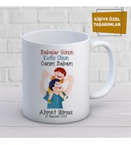 Kişiye Özel İsim Yazılabilir Babalar Gününüz Kutlu Olsun Canım Babam Kupa Bardak