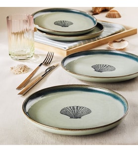 Kütahya Porselen Perla 4 Parça 21 Cm Pasta Tabağı Yeşil