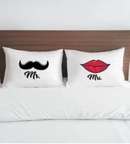 BK Gift Sevgili Tasarımlı Pamuklu 2’li Yastık Kılıfı Seti-14 50x70cm, Sevgiliye Hediye, Ev Hediyesi, Tasarım Ev Tekstili