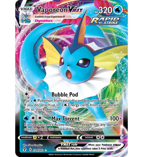 Pokemon Vaporeon VMAX 320HP Kart