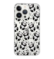 Apple iPhone 13 Pro Uyumlu Kapak Panda Tasarımlı Şeffaf Silikon Kılıf