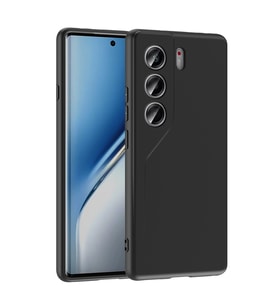 Tecno Camon 40 4G Kılıf Lansman Tasarım İç Yüzeyi Kadife Silikon (Siyah)