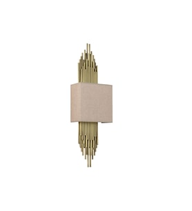 Lampaluce Straordinario Modern Tasarım Metal ve Kumaş Aplik 65cm Sarı