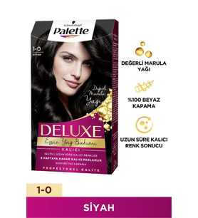Palette Deluxe Saç Boyası 1-0 Siyah