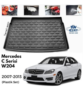 Mercedes W204 C Class Bagaj Havuzu Paspası Plastik Set