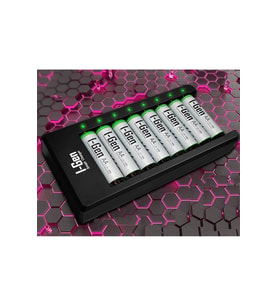 I-Gen G827 8'li Pil Şarj Aleti + 8 Adet AA 2700 mAh Şarj Edilebilir AA Şarjlı Kalem Pilli Set 1.2V Ni-MH