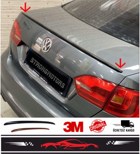 Spoiler Volkswagen Jetta Bagaj Üzeri Çıta Spoiler Pianoblack 120