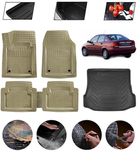 Ford Focus 1 Hatchback  Uyumlu Paspas Araca Özel Bagaj Havuzu MBS Bej