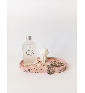 TERRAZZO OVAL TRAY DEKORATİF ALTLIK