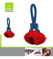 Nunbell Köpek Oyuncaği İpli Dikenli Top