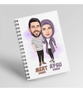 Sonsuza Dek Seninle Sevgilim Karikatürlü Defter