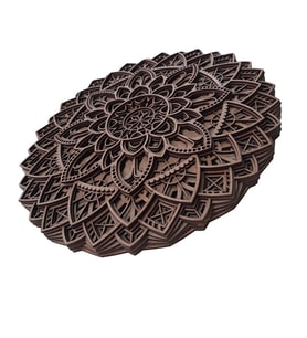 Leylaser 8 kat 3 Boyutlu Katmanlı Mandala Tablo 35*35