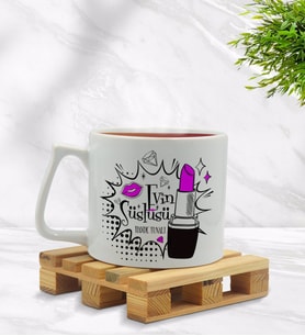 BK Gift Kişiye Özel Evin Süslüsü Tasarımlı Middle Beyaz Kupa Bardak Model 3