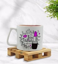 BK Gift Kişiye Özel Evin Süslüsü Tasarımlı Middle Beyaz Kupa Bardak Model 3