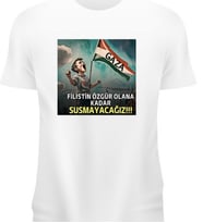 Özel Filistin Ön Arka Çift Baskılı T-Shirt