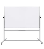 Ayaklı Yazı Tahtası Mobil Çift Taraflı Tekerlekli 360° Dönerli Laminant 120x200 cm - Beyaz