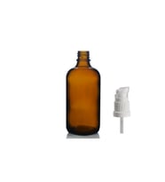 100ml kahverengi cam serum pompalı şişe, 24 adet, pompalı şişe, medikal şişe, cam şişe,