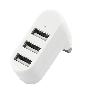 Valkyrie 3 Portlu USB 2.0 Hub Döner Kafalı Splitter Hub Adaptör Beyaz