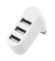 Valkyrie 3 Portlu USB 2.0 Hub Döner Kafalı Splitter Hub Adaptör Beyaz
