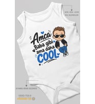 Amca, baba gibi ama daha cool Sıfır Kollu Bebek Zıbını