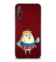 Huawei Y8P Soft Premier Kapak Bayan Puff Tasarımlı Silikon Kılıf - Mürdüm (Şeffaf)