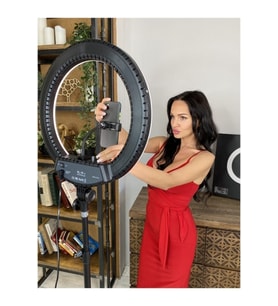 Ring Light Led Işık Halkası 21 Inç 54 cm Profesyonel Stüdyo Işığı Ve 210 cm Monopod Güzellik Merkezi