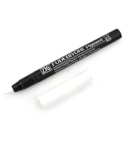 Zig Fudebiyori Pigment Brush Pen Fırça Uçlu Kalem BEYAZ 