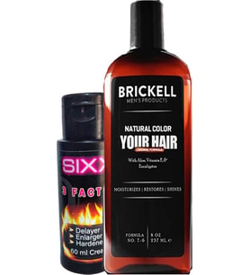 Brickell 237ML Erkek Saçsakal Beyazıık Değiştirme Şampuanı + Sıxx Erkeklere Özel 3 Özellik Kremi 60M