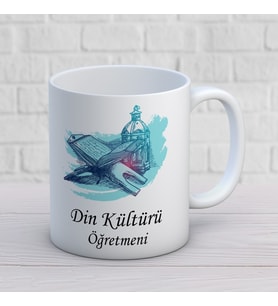 Din Kültürü Öğretmenlerine Özel Öğretmenler Günü Hediyelik Baskılı Kupa