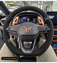 Seat Ateca Dikme Direksiyon Kılıfı Alcantara Süet Monza Black FR Kesik 2020-2026