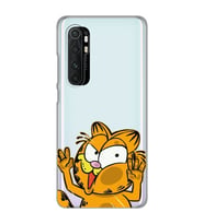 Xiaomi Mi Note 10 Lite Uyumlu Garfield Desenli Şeffaf Telefon Kılıfı