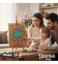 Destina Ahşap Mandala Boyama Seti- Ahşap Boyama- Model 281