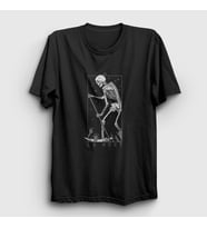 Presmono Unisex Siyah La Mort Skull T-Shirt 350728tt