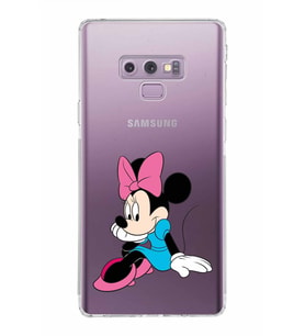 Samsung Galaxy Note 9  Kamera Korumalı Kapak Minnie Mouse Tasarımlı  Şeffaf  Kılıf