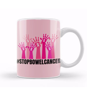 Bowel Cancer Awareness Day Kupa Bardak Porselen