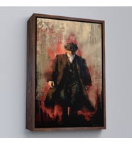 Çerçeveli Peaky Blinders-Thomas Shelby Tablosu (Siyah)