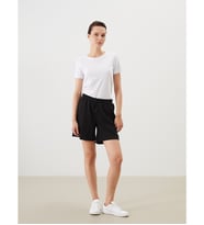 LCW Comfort Siyah Beli Lastikli Kadın Şort