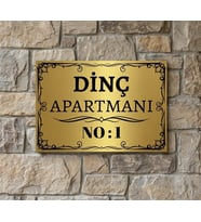 Kişiye Özel Metal Kapı Levhası – Apartman Kapı Tabelası 20x30 cm – İsimli Bina Kapı Levhası