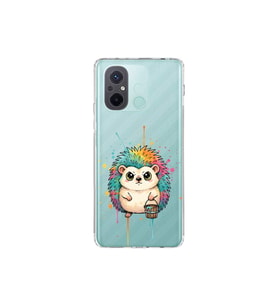Redmi 12C ile Uyumlu Splash Kirpi Tasarımlı Şeffaf Silikon Kılıf