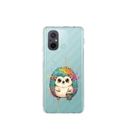 Redmi 12C ile Uyumlu Splash Kirpi Tasarımlı Şeffaf Silikon Kılıf